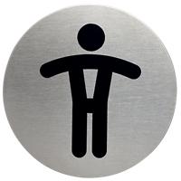 Pictogramme DURABLE "Toilettes hommes" Métal brossé 8,3 x 8,3 cm