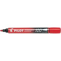 Pilot Super Grip 100 Permanentmarker Fein Rundspitze 1 mm Rot
