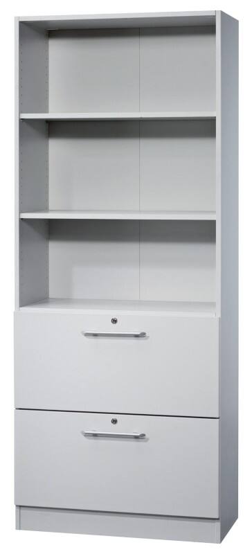 Armoire de classement Hammerbacher Matrix Aggloméré, Résine de mélamine 2 Étagères 800 x 420 x 2004 mm Gris