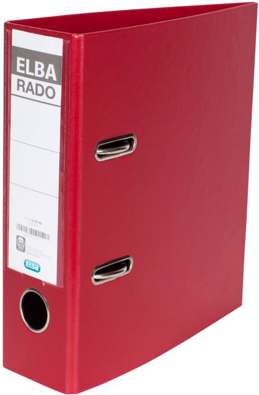 ELBA Rado Plast Ordner Breit A5 75 mm Rot 2 Ringe 100022640 Kunststoff Hochformat