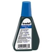 Flacon d'encre Trodat 7011 Bleu 4 x 7,6 cm pour Tampons encreurs Trodat 28 ml