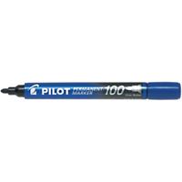 Pilot 100 Permanentmarker Fein Rundspitze 1 mm Blau