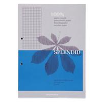 AURORA Splendid Notizblock DIN A4 Kariert Geleimt Papier Farbig sortiert Perforiert Recycled 200 Seiten 100 Blatt