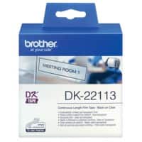 Ruban d'étiquettes Brother DK-22113 Noir 62mm x 15,24 m