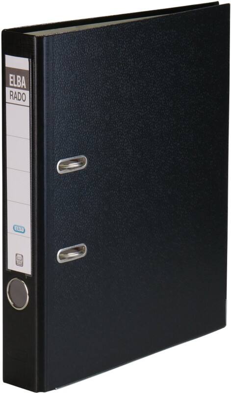 ELBA Rado Brilliant Ordner Schmal A4 50 mm Schwarz 2 Ringe Kunststoff