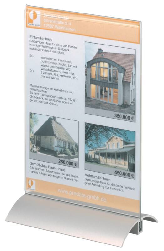 Porte-visuel DURABLE Presenter A5 En forme de T 15 (l) x 8,5 (p) x 23,7 (h) cm Transparent