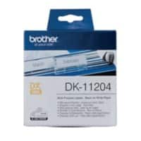 Brother QL Etiketten Authentisch DK-11204 DK-11204 Selbsthaftend Schwarz auf Weiss 17 x 54 mm 400 Etiketten