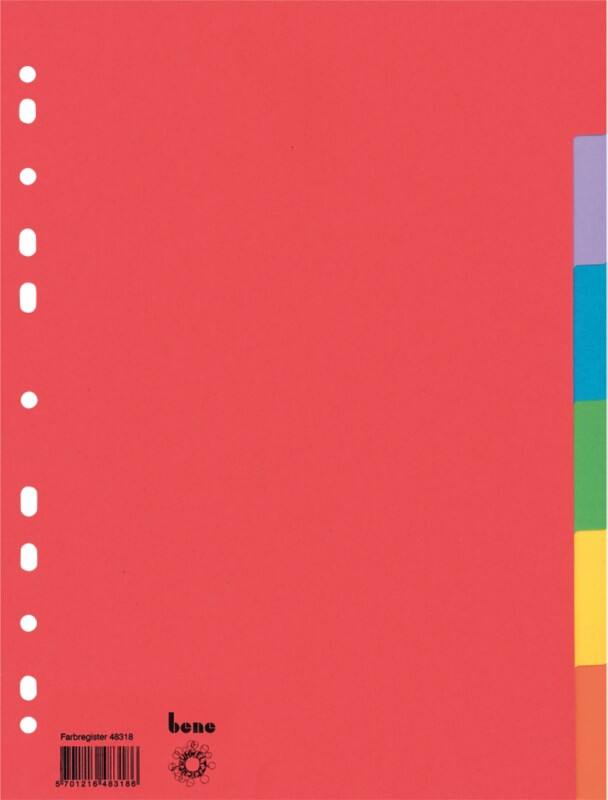 Intercalaires Bene 180 g/m² A4 (22,5 x 29,7 cm) 6 intercalaires