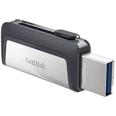 Clé USB SanDisk Ultra Dual 32 Go Noir, argenté
