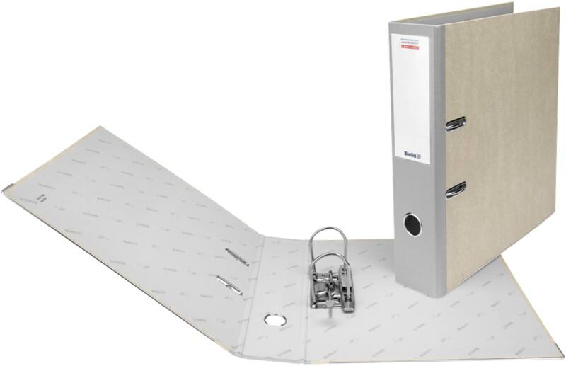 Classeur à levier Biella Large A4 70 mm Gris 2 Anneaux Plastique Effet Marbre