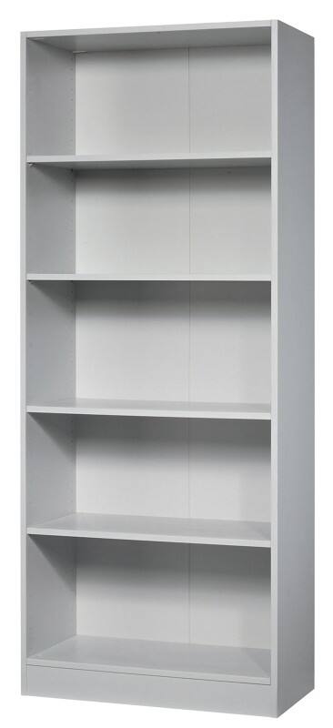 Hammerbacher Melaminharzbeschichtete Spanplatten Regal 4 Tablare 800 x 400 x 2.004 mm Lichtgrau