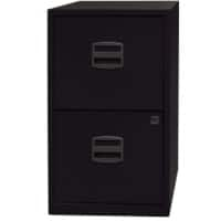 Bisley PFA Stahl Aktenschrank 2 Schübe Abschließbar 413 x 400 x 672 mm Schwarz