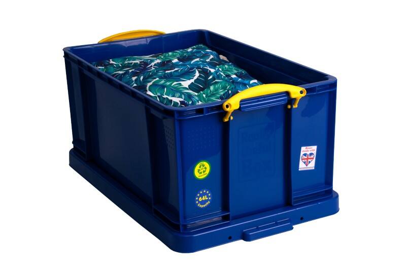 Boîte de rangement Really Useful Box Plastique 64 L Bleu 44 x 71 x 31 cm