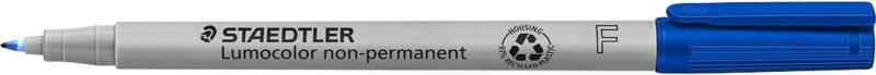 Marqueur OHP non-permanent STAEDTLER 97% Recyclé Fin Fin 0,6 mm Bleu 10 Unités