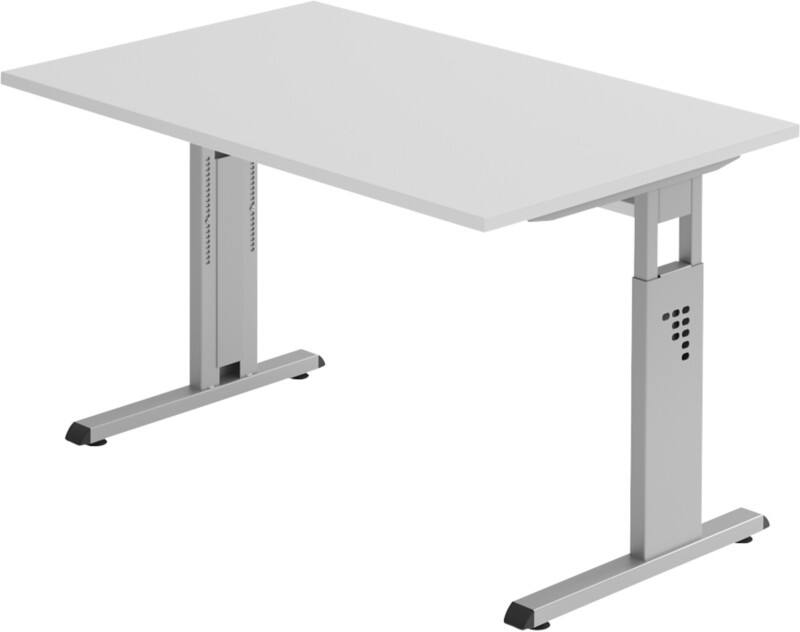 Bureau Hammerbacher Matrix Hauteur ajustable Rectangulaire C-Pied 1200 (l) x 800 (p) x 850 (h) mm Aggloméré, Aluminium, Bois, Plastique