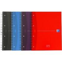 OXFORD Office Essentials A4+ Spiralbindung Farbig sortiert Pappcover European Notebook liniert 120 Blatt 5 Stück