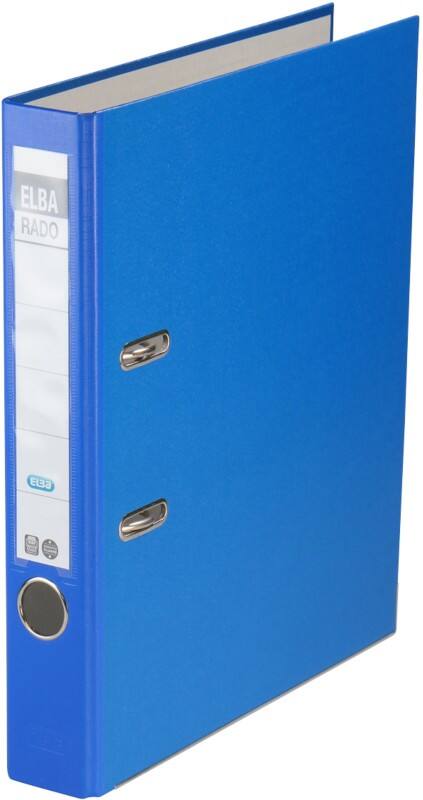 Classeur à levier ELBA Étroit Rado Brilliant A4 50 mm Bleu 2 Anneaux 100022605 Plastique