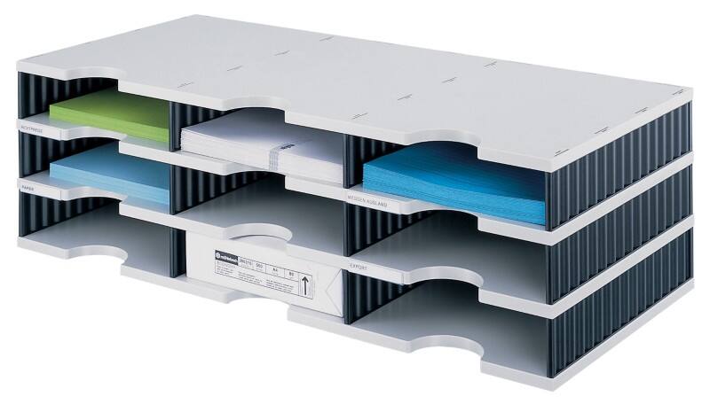 Styro Sortiersystem Grundeinheit Styrodoc® DIN C4 Grau, Schwarz 72,3 x 33,1 x 22,3 cm