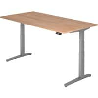 Bureau assis-debout Hammerbacher XBHM Imitation noyer 2 000 x 1 000 x 720 mm