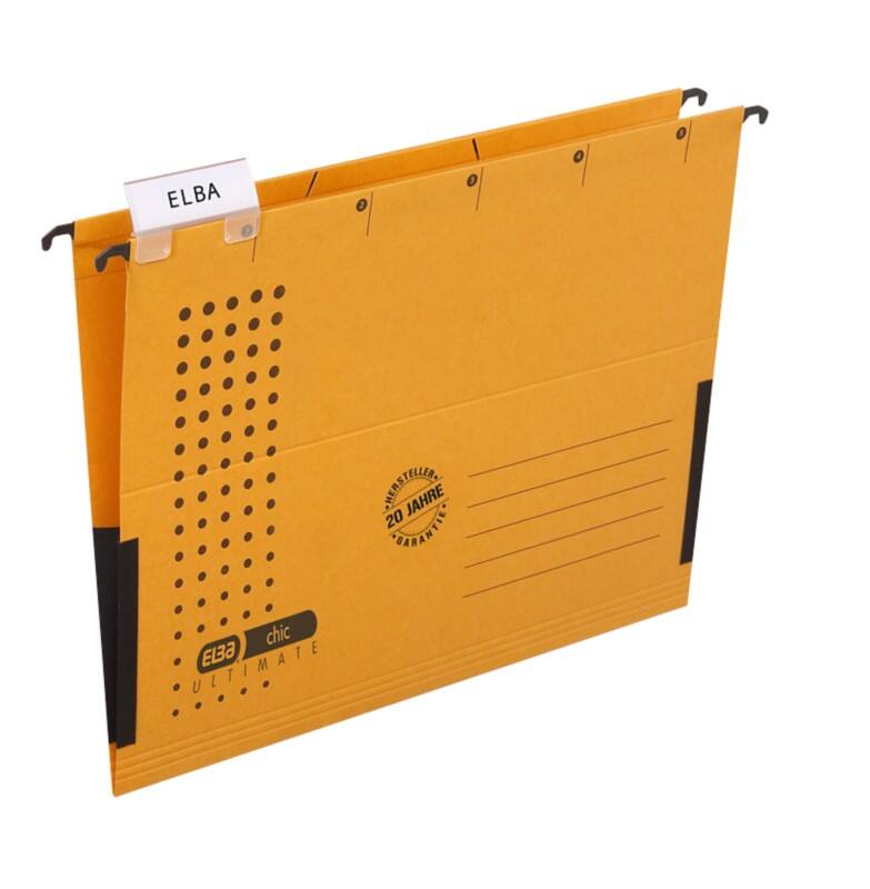 ELBA Hängetaschen Chic Ultimate A4 Gelb Karton 5 Stück