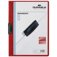 DURABLE Duraclip Klemmmappe 20 Blatt A4 Rot