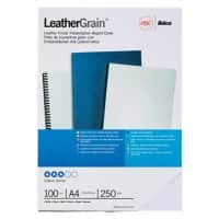 Couvertures GBC LeatherGrain A4 Carton, cuir grainé 250 gsm Noir 100 Unités