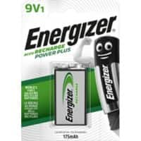 Piles rechargeables Energizer Power Plus 9V 6HR61 175mAh NiMH