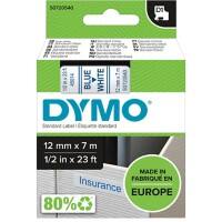 Dymo D1 S0720540 / 45014 Authentic Schriftband Selbstklebend Blauer Druck auf Weiss 12 mm x 7m