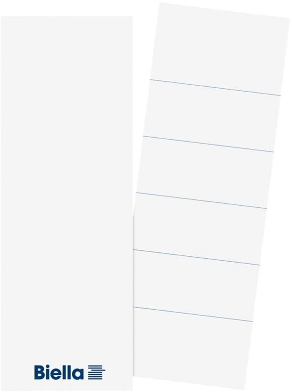Étiquettes pour dos de 7,0 cm Biella 70 mm Blanc 25 Unités