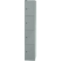 Bisley Schließfachschrank Office 4 Fächer Silber 305 x 457 x 1.802 mm