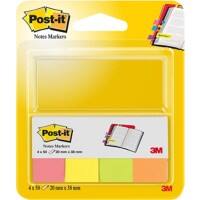 Index Post-it Assortiment fluo 20 x 38 mm 50 x 4 unités