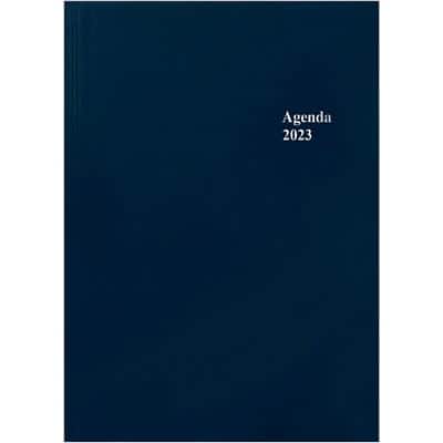 Agenda Simplex Business 2023 A5 1 Jour par page Bleu Allemand, Anglais, Français, Italien