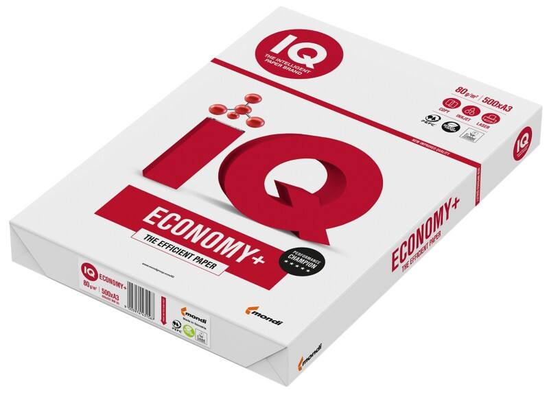 Papier imprimante IQ Economy+ A3 80 g/m² Lisse Blanc 500 feuilles