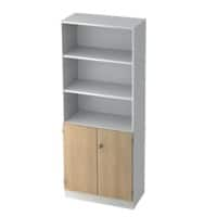 Armoire bibliothèque Hammerbacher SG 6770 Blanc, imitation chêne 800 x 420 x 2004 mm