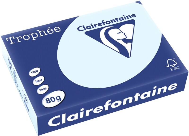 Trophée Clairefontaine Farbiges Kopier-/ Druckerpapier A4 80 g/m² Hellblau 500 Blatt
