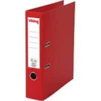Classeur à levier Viking A4 Portrait 7,5 cm 2 anneaux PP (Polypropylène) Rouge