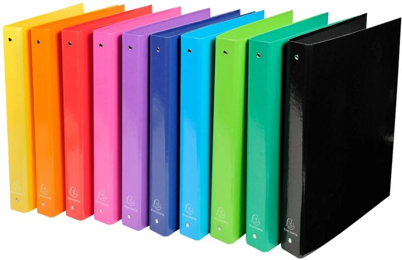 Exacompta Ringbuch A4 Polypropylen 4 Ringe 30 mm Farbig assortiert 10 Stück