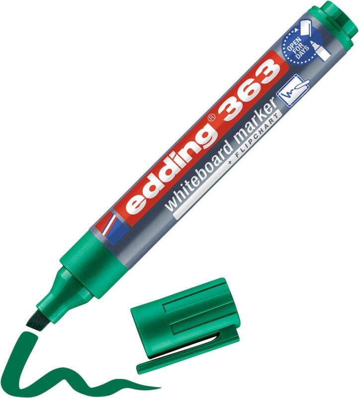 edding 363 Non-permanent Whiteboard-Marker Grün Breit Keilspitze 1 - 5 mm