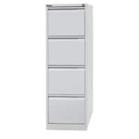 Armoire pour dossiers suspendus Bisley 4 tiroirs Gris clair 413 x 622 x 1'321 mm