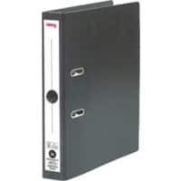Office Depot Ordner A4 hoch 50 mm Schwarz 2 Ringe Hartpappe Matt Hochformat