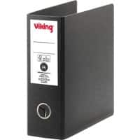 Viking Ordner A5 75 mm Schwarz 2 Ringe Pappkarton Hochformat