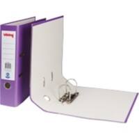 Classeur à levier Office Depot A4 Portrait 2 anneaux Carton Violet Mat 75 mm