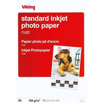 Viking Inkjet Everyday Fotopapier Matt A4 165 g/m² Weiss 50 Blatt
