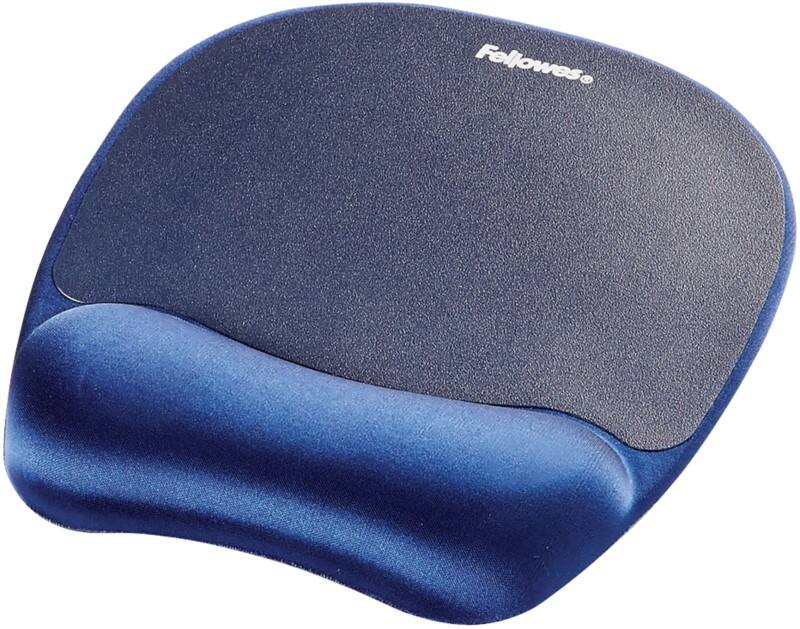 Fellowes Handgelenkauflage mit Mauspad Memory Foam Blau