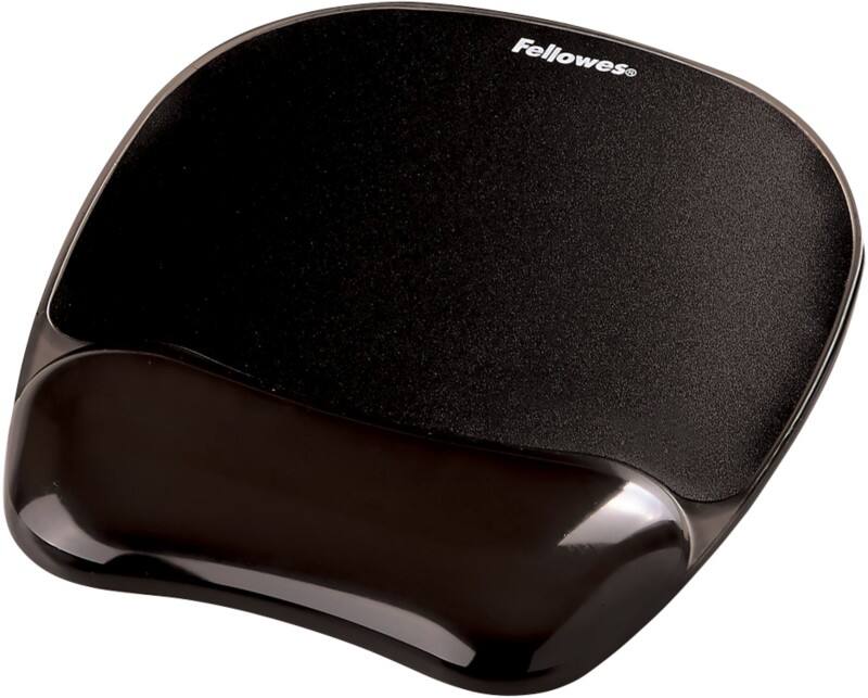 Fellowes Mauspad mit Handgelenkauflage Crystals™ Gel Schwarz