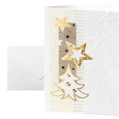 Sigel Weihnachtskarten Weiße Weihnacht A6 185 g/m² Weiß 10 Stück
