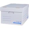 Boîtes à archives Niceday 54,5 x 35,4 x 25,5 cm 100% carton recyclé Blanc 10 unités