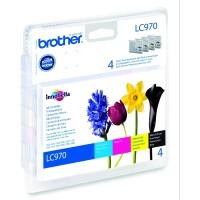 Brother LC970VALBP Original Tintenpatrone Schwarz, Cyan, Magenta, Gelb Multipack 4 Stück