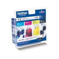 Brother LC980 Original Tintenpatrone Schwarz, Cyan, Magenta, Gelb Multipack 4 Stück
