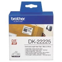 Brother DK-22225 Authentic Papier Endlosetiketten Selbstklebend Schwarzer Druck auf Weiss 38 mm x 30.5m